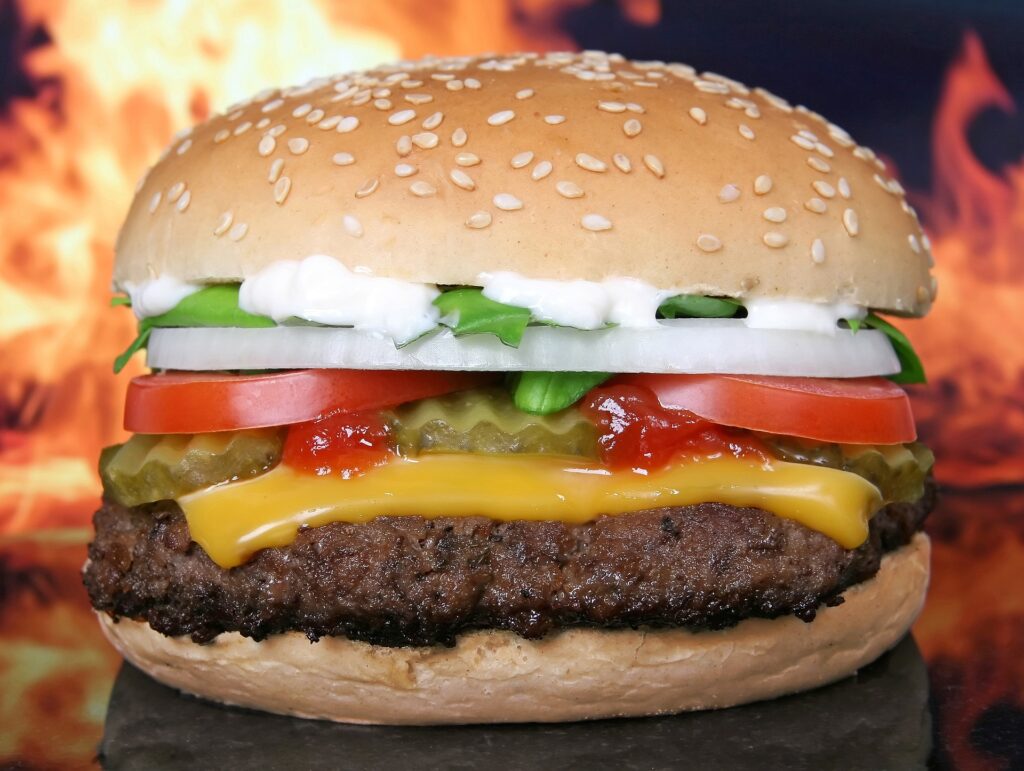 Fotografía de hamburguesa